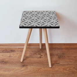 Hanah Home Mesa Auxiliar Shp222 Blanco y Negro
